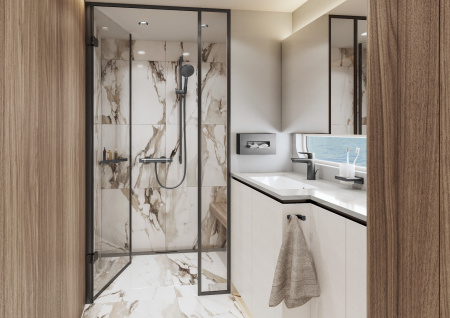 Диспенсер для салфеток Hansgrohe AddStoris 41774340 шлифованный черный хром